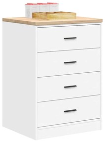 vidaXL Dulap depozitare garaj alb 60x51x85 cm lemn masiv de pin