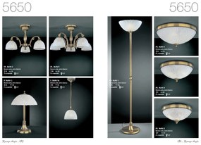 Candelabru clasic design italian din alama, sticla 5650 RA-L. 5650/5