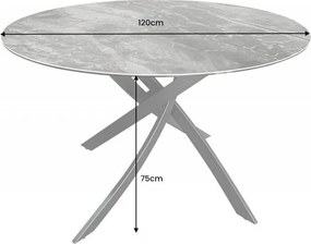 Masa rotunda design modern Alpine 120cm, taupe