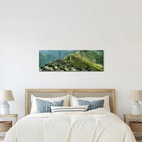 Tablou - Peisaj montan (cu ceas) (90x30 cm)