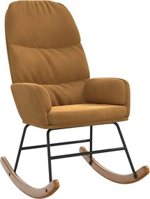 vidaXL Scaun balansoar, maro, catifea