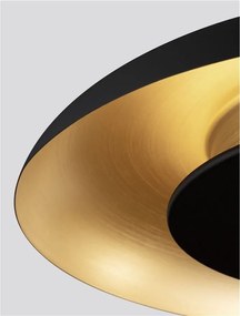 Lustra LED suspendata design modern EPOSI negru/auriu