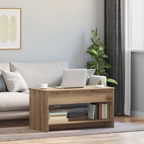 vidaXL Masă de cafea stejar artizanal 102 x 50 x 52.5 cm Lemn compozit