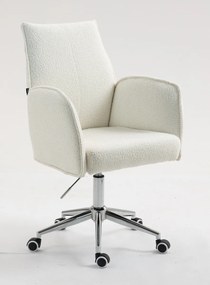 HR280K Scaun Crem Boucle cu Bază Cromata