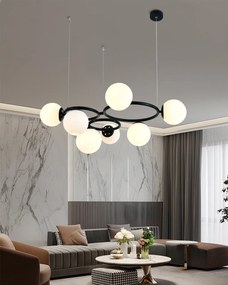 💡 Pendul N6805/7 – Contrast Vizual Puternic în Negru și Alb