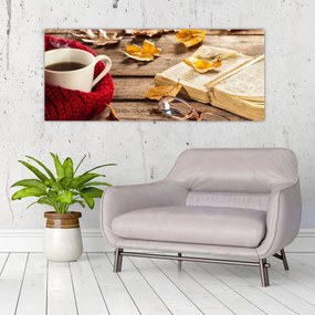 Tablou - Ceainărie de toamnă (120x50 cm)