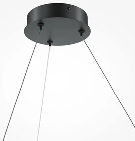 Lustra LED suspendata design circular Curve negru