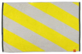 Covoraș de baie galben din bumbac organic 50x80 cm Diagonal – Mette Ditmer Denmark