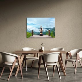 Tablou pe sticlă - Yoga (70x50 cm)