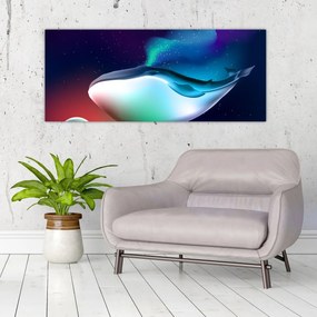 Tablou - O balenă în spațiu (120x50 cm)