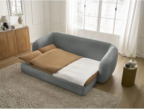 Canapea gri închis extensibilă cu tapițerie din chenille 228 cm Neyo – Bobochic Paris