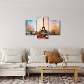 Tablou - Pictură a Turnului Eiffel (90x60 cm)
