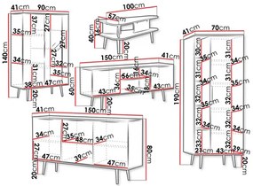 Set mobilier living Prenamora I (Negru grafit + captains deck) . 1105969