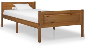 vidaXL Cadru de pat, maro miere, 90x200 cm, lemn masiv de pin