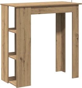 vidaXL Masă de bar cu raft, Stejar artizanal, 102x50x103,5 cm, PAL