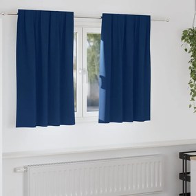 vidaXL Perdele cu perdele 2 pcs Albastru închis 140 x 140 cm Poliester