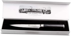 Cutit santoku otel Damask HRC 60 Konstanz, Carl Schmidt Sohn, 12 cm, maner negru,  071318