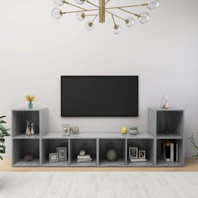 vidaXL Dulapuri TV 2 buc gri beton, 72x35x36,5 cm lemn prelucrat