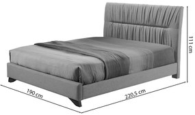Pat matrimonial 180 cm Lania 180 (cu somieră) (bej + maro). 1098722