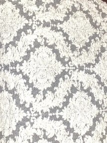 Husa elastica pentru canapea 3 locuri, fara volanas, model Jacquard, Alb