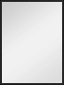 HOMCOM Oglindă Dreptunghiulară de Perete cu Cârlige, Sticlă și MDF, 60x80 cm, Negru | Aosom Romania