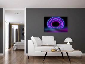 Tablou cu cercuri colorate (90x60 cm)