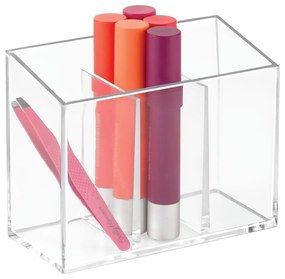 Organizator cu 3 compartimente iDesign Clarity, 13 x 6,5 cm