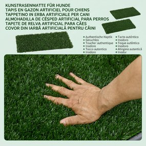 PawHut Toaletă pentru Câini, Iarbă Artificială pentru Câini cu Tavă pentru Antrenamentul la Oliță, 67x41 cm, Verde