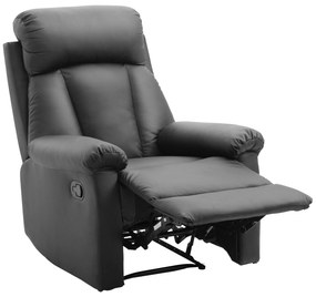 Fotoliu Relax Rabatabil cu Captuseala Ergonomica si Spatar Reglabil si Rabatabil 80×97×107cm Negru HOMCOM | Aosom RO