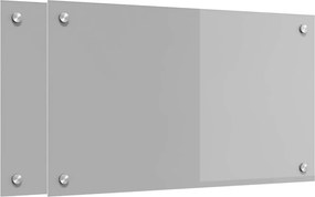 vidaXL Panou de bucătărie 2 pcs Gri deschis 70 x 40 cm