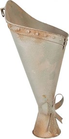 Suport pentru ghiveci, de perete, din metal, aspect vintage, Florine