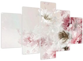 Tablou - Pictura flori roz (150x105 cm)