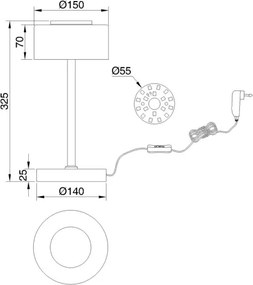 Globo 16024T - Lampă de birou LED BELINDA, 6W, 230V