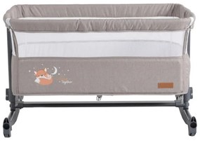 Patut copii transformabil in balansoar bebe NOVOKIDS™ Babies , Design modern, Co-Sleeper , Dimensiuni 90X55X80 cm, 5 trepte de inaltime, Saltea
