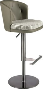 Scaun de bar pivotant cu inaltime reglabila Stool verde inchis