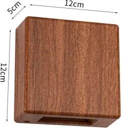 Brilagi - Aplica de perete LED pentru exterior DOUBLERAY LED/6W/230V cu decor din lemn IP54