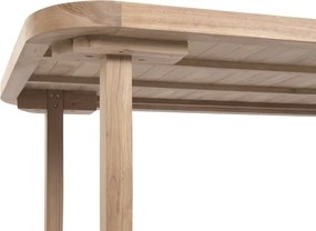 Masă dining pentru exterior din lemn de tec 180 cm finisaj natural, „Malindi”