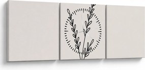 Tablou - Floare de pajiște N⁰2 (cu ceas) (90x30 cm)