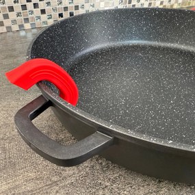 Cratiță marmorată cu capac 36 cm, 7L – Royalty Line RL-BR36CM, antiaderentă, ideală pentru gătit în familie