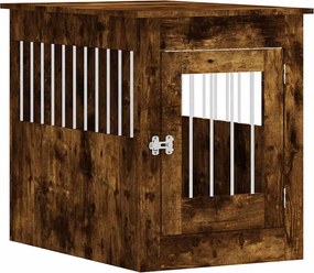 vidaXL Ladă pentru câini, stejar fumuriu, 55x80x68 cm, lemn compozit