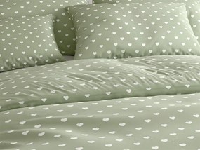 Lenjerie de pat din bumbac SAGHEARTS POLY verde Dimensiune lenjerie de pat: 70 x 90 cm | 140 x 200 cm