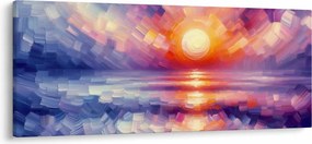 Tablou - Apus de soare artistic colorat (120x50 cm)
