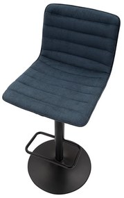 Scaun de bar albastru petrol/negru cu înălțime ajustabilă (înălțime șezut 61 cm) Malia – Mauro Ferretti