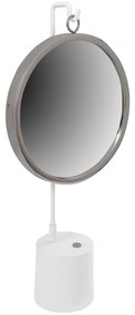 Oglinda rotunda argintiu/alb elegance 13x30x65 cm