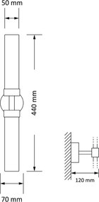 Aplica de perete LED moderna realizata manual din alama Mussa