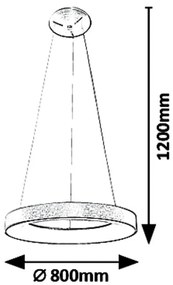 Lustra suspendata LED camera de zi, sufragerie, dormitor Carmella 5055 RX