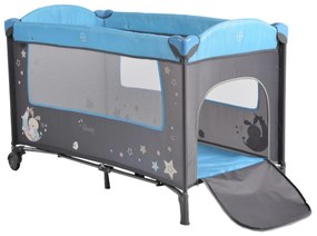 Patut pliant transformabil in tarc copii NOVOKIDS™ Sleepy NEST, 60X120 cm, 2 Niveluri, Masa infasat, Jucarie Carusel cu jucarii din plus, Fermoar