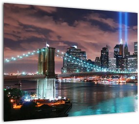 Tablou pe sticlă - New York, Manhattan (70x50 cm)