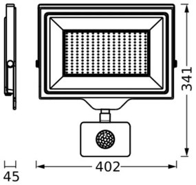Proiector LED de exterior cu senzor Ledvance FLOODLIGHT ESSENTIAL LED/200W/230V IP65