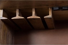 Dulap vinotecă în culoare naturală din lemn de mango număr de sticle 12, 74x122x46 cm Bombay – Interia Home &amp; Living